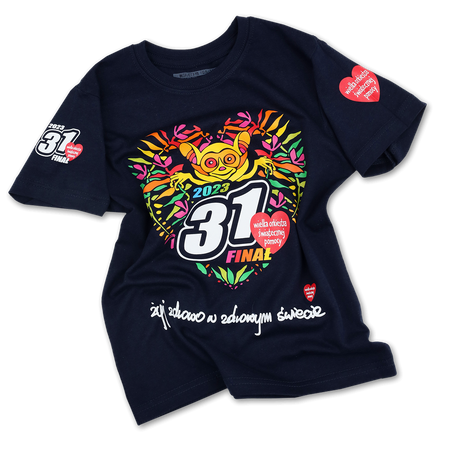 T-shirt dziecięcy 31.Finał Lemur- granatowy