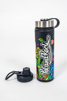 Butelka termiczna 650 ml 2w1 - 31. Pol'and'Rock - CZARNA