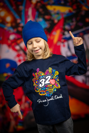 Bluzka dziecięca z długim rękawem 32. Finał - granatowa