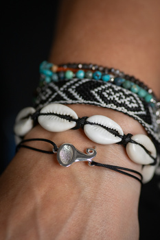 Bransoletka trąbka - CZARNA