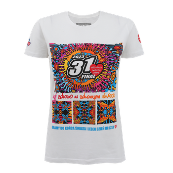 T-shirt damski - Wulkan - biała