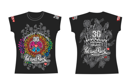 T-shirt damski - 30. Pol'and'Rock - SŁONECZNIKI