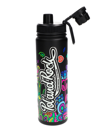 Butelka termiczna 650 ml 2w1 - 31. Pol'and'Rock - CZARNA