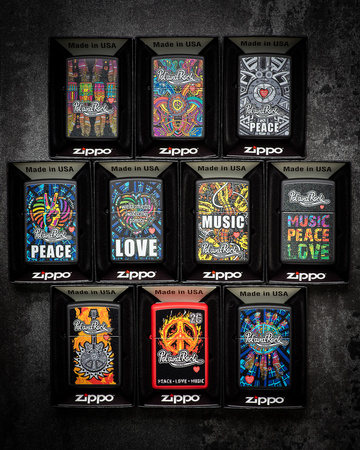 Zapalniczka Zippo - PEACE - LOVE - MUSIC