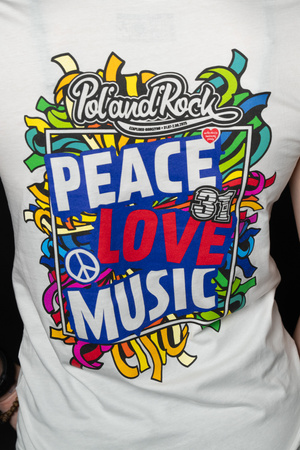 T-shirt damski biały - 31. Pol'and'Rock -WSTĄŻKI