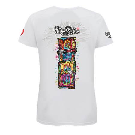 T-shirt damski - Totemy biała