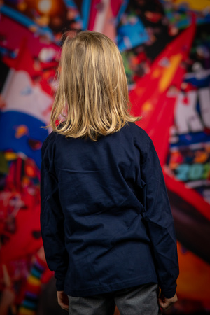 Bluzka dziecięca z długim rękawem 32. Finał - granatowa