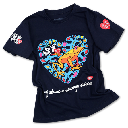 T-shirt dziecięcy - Żabka - granatowy