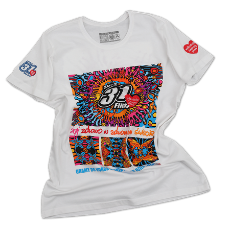 T-shirt damski - Wulkan - biała