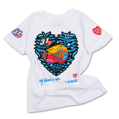 T-shirt dziecięcy 31.Finał Rybka - biała