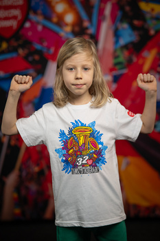 T-shirt dziecięcy 32.Finał BIAŁY