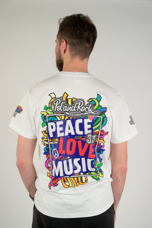 T-shirt męski biały - 31. Pol'and'Rock - WSTĄŻKA