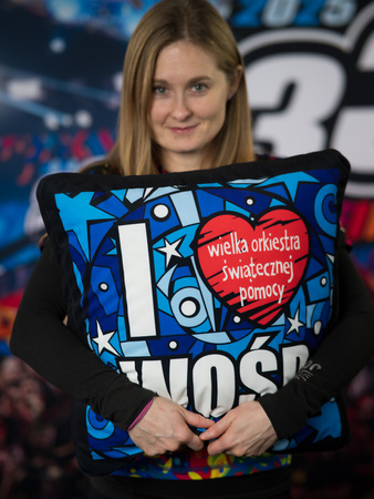 Poduszka I LOVE WOŚP - Duża