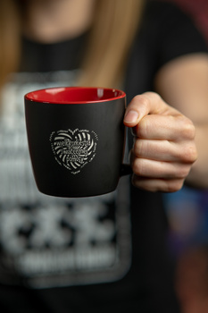 Kubek ceramiczny WOŚP - matowy czarny