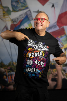 T-shirt męski - 30. Pol'and'Rock PEACE LOVE MUSIC