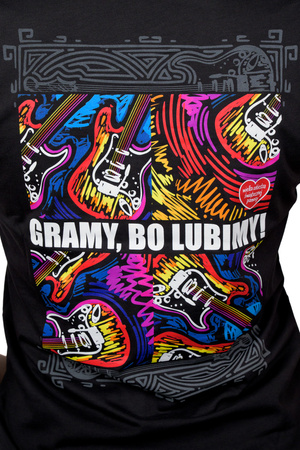 T-shirt damski - GRAMY, BO LUBIMY