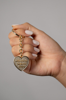 Brelok metalowy - Serce WOŚP (kolor złoty)