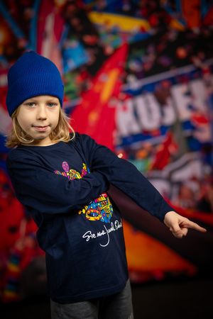 Bluzka dziecięca z długim rękawem 32. Finał - granatowa