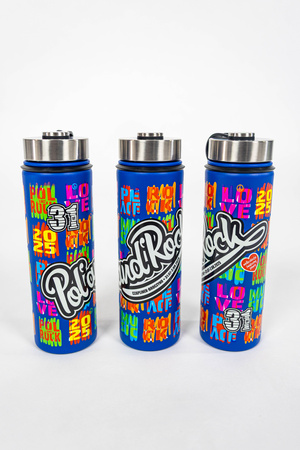 Butelka termiczna 650 ml 2w1 - 31. Pol'and'Rock - NIEBIESKA