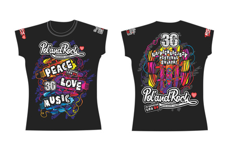 T-shirt damski - 30. Pol'and'Rock - PEACE LOVE MUSIC