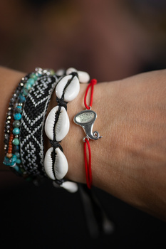 Bransoletka trąbka - CZERWONA