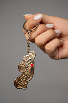 Brelok metalowy - Pol'and'Rock (kolor złoty)