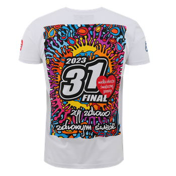 T-shirt męski - Wulkan - biała