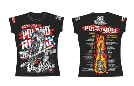 T-shirt damski - 30. Pol'and'Rock - LINE UP