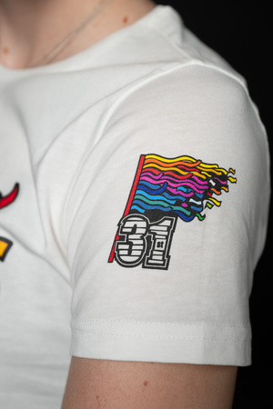 T-shirt damski biały - 31. Pol'and'Rock -WSTĄŻKI